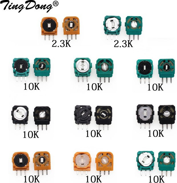TingDong 10er Set 3D Analog Joystick Micro Schalter und Potentiometer für PS5, PS4 und Xbox One Controller - Bild 1