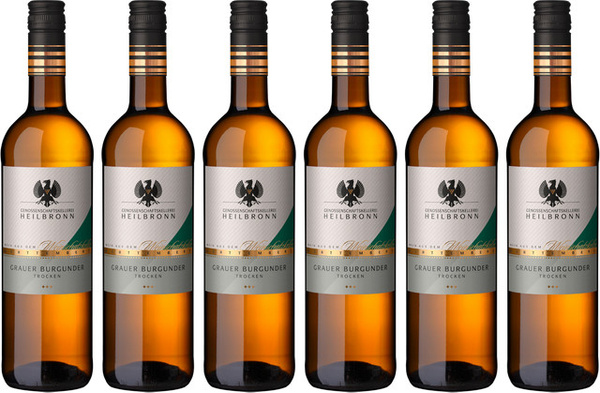 Württembergische WZG Grauburgunder QbA trocken Weißwein 6 x 0,75 l