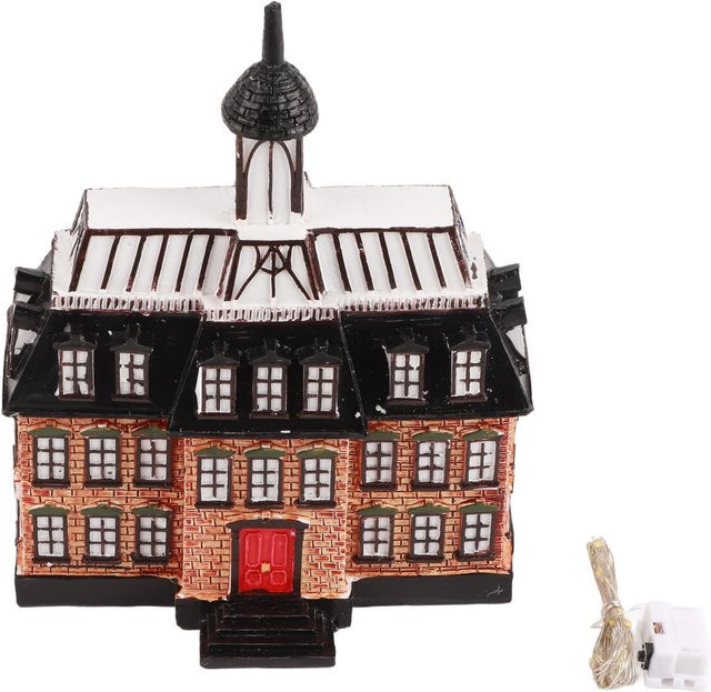 TOMTOP JMS Weihnachtsferien Ferienhaus LED Gebäude aus Keramik in Mehrfarbig - Bild 1