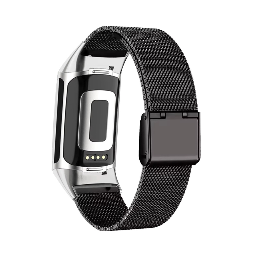 DAINU Uhrenarmband Edelstahl, Schwarz, Fitbit Charge 5/Charge 6 - Bild 4