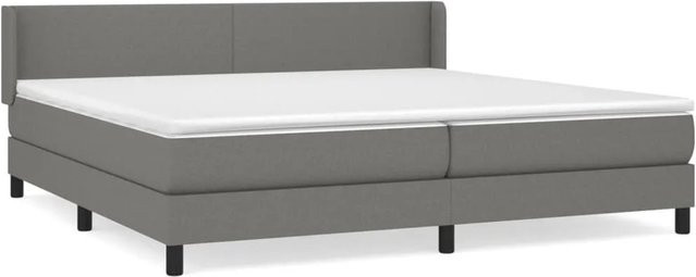 vidaXL Boxspringbett Hybrid mit Matratze und Kopfteil Dunkelgrau B/T/H: 200 x 200 x 78 cm - Bild 1