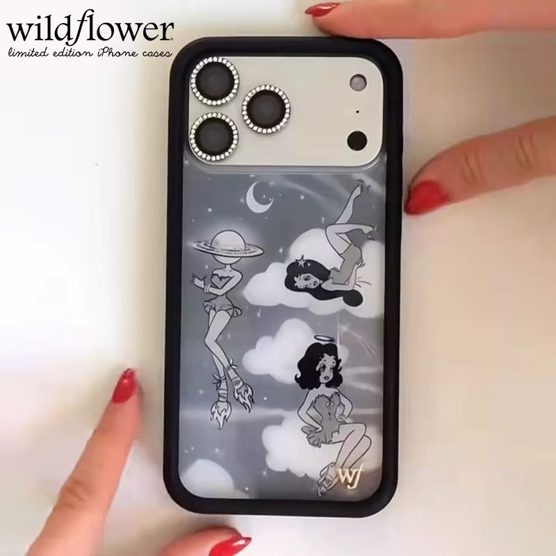 Wildflower Rachel Sennot Handyhülle für iPhone 12 13 14 15 16 17 Pro Max Plus mit niedlichem Cartoon Stern-Mond-Mädchen Design in Multicolour - Bild 5