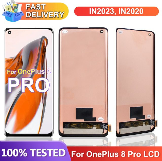 OnePlus 8 Pro OLED Display mit Touchscreen Digitizer Montage in Schwarz - Bild 1