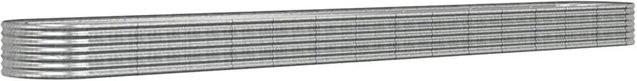 vidaXL Hochbeet aus verzinktem Stahl in Silber, B/T/H: 620 x 80 x 36 cm - Bild 1