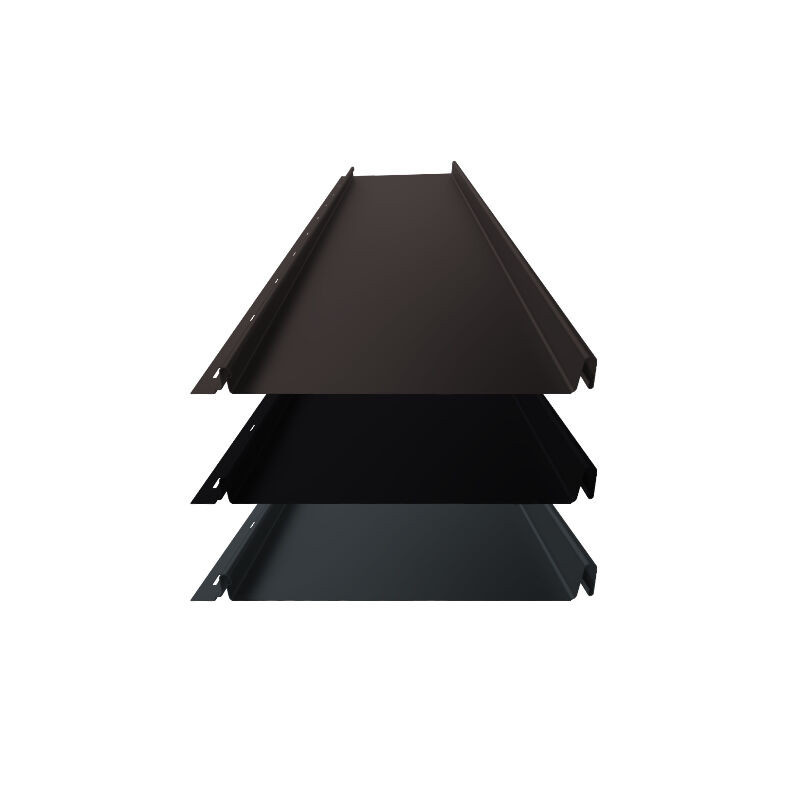 Stehfalz Panel Retro 25 von Blachotrapez GmbH für Dach und Wand aus Stahl in Schwarz, Breite: 23,9 cm - Bild 1