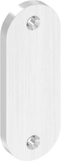 FeNau Kurzschild aus Edelstahl V2A in Silber, geschliffen Korn 240, Blind, B/H/D: 3,2 x 8,7 x 0,6 cm - Bild 1