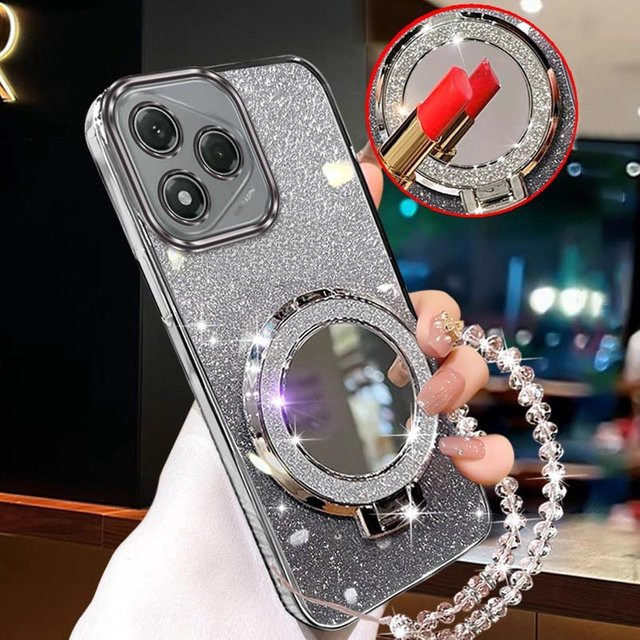 Schutzhülle mit Lanyard für Honor 200 Pro 200 Lite 400 Pro 400 200 90 Magic 6 Pro 6 Lite 5 Lite in Lila und Silber - Bild 1