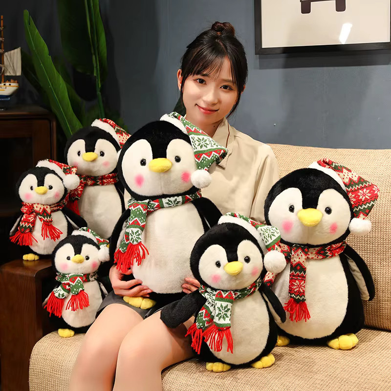 Pinguin mit Weihnachtsmütze, Plüschtier, Bunt / Mehrfarbig, Grün - Bild 5