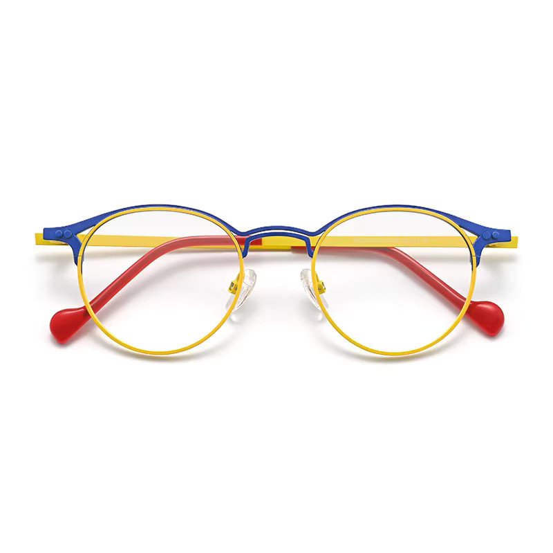 F·DRACON Korrektionsbrille, Rundbrille, Metall, Vollrand, Unisex, zweifarbig - Bild 2