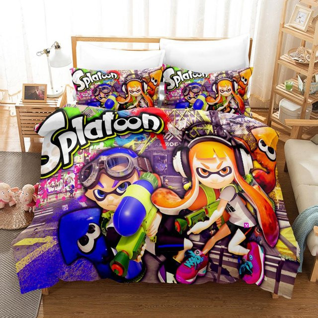 Splatoon Bettwäsche Set mit 3D-Druck, Mehrfarbig, B/H: 135 x 200 cm - Bild 1