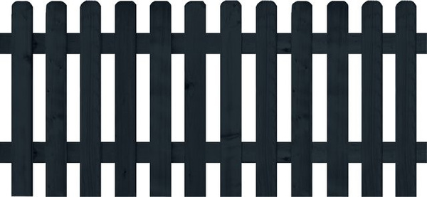 Staketenzaun aus Holz in Schwarz, B/H: 80 x 180 cm