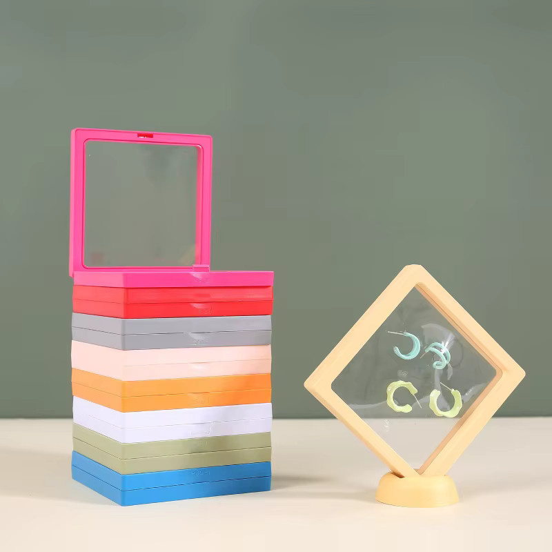 TREACHI Schmuckbox aus Kunststoff mit elastischer Suspension, transparent, 5er-Set - Bild 2