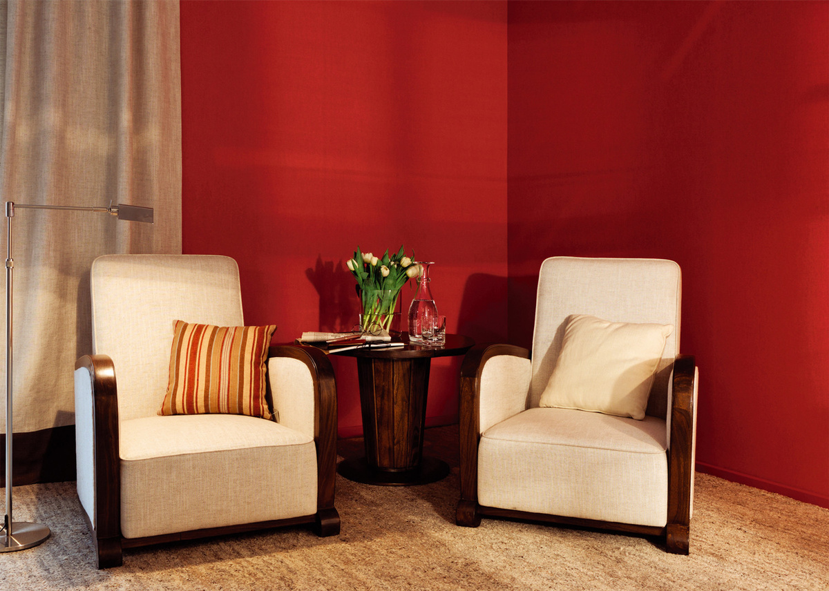 Arte Flamant Wallpaper Lin Lipstick in Rot, Vlies Tapete, Dead Matt - Bild 1