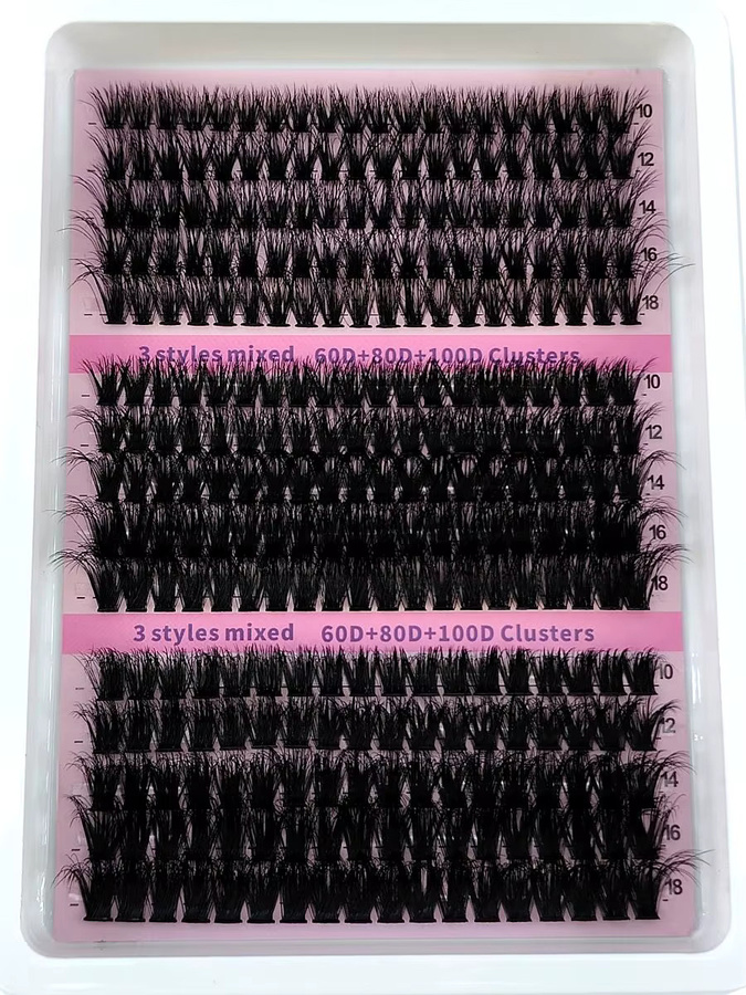 Wimperncluster Wispy Einzelwimpern, Black, 10-20 mm, 12 Reihen - Bild 5