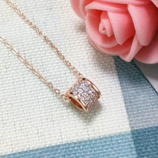 Halskette mit Anhänger, 925 Silber, Roségold, Zirkonia, Damen - Bild 1