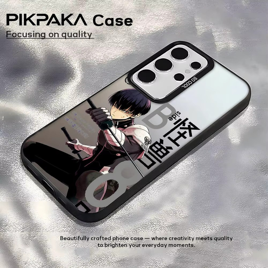 Anime Kaiju No 8 Handyhülle aus Silikon für Samsung Galaxy S25 Edge S24 S23 S22 S21 S20 Ultra in Bunt und Silber - Bild 1