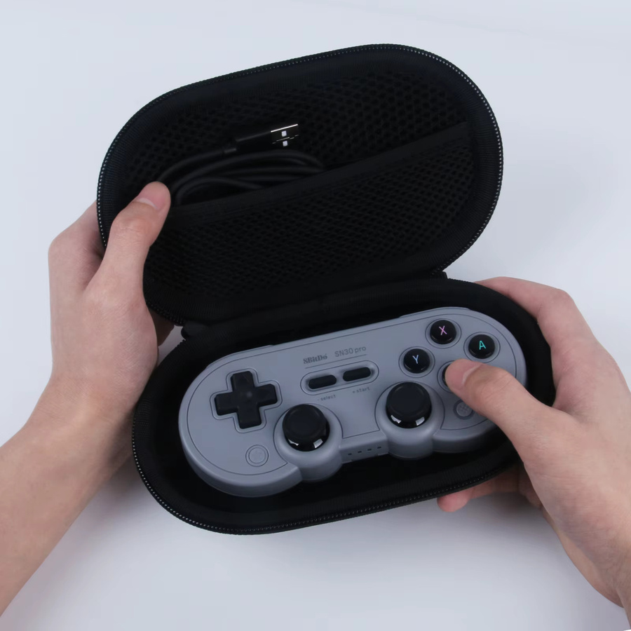 YOOPEO Schutzhülle Tragetasche in Schwarz für 8Bitdo SF30 PRO und SN30 PRO Game Controller - Bild 6