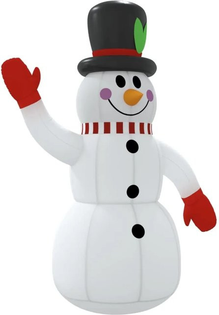 vidaXL Aufblasbarer Schneemann mit LEDs, Mehrfarbig, Höhe: 300 cm - Bild 1