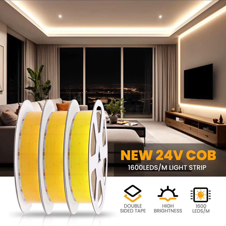 KISUFU COB-LED-Streifen als lineare Lampe, superhelles flexibles Band mit hoher LED-Dichte, Farbe: Weiß - Bild 3