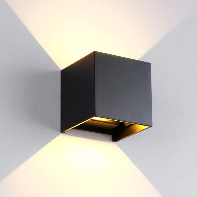Evelobin Moderne LED Wandleuchte Weiß Quadratisch mit Warmweißem Licht für Innen und Außen - Bild 1
