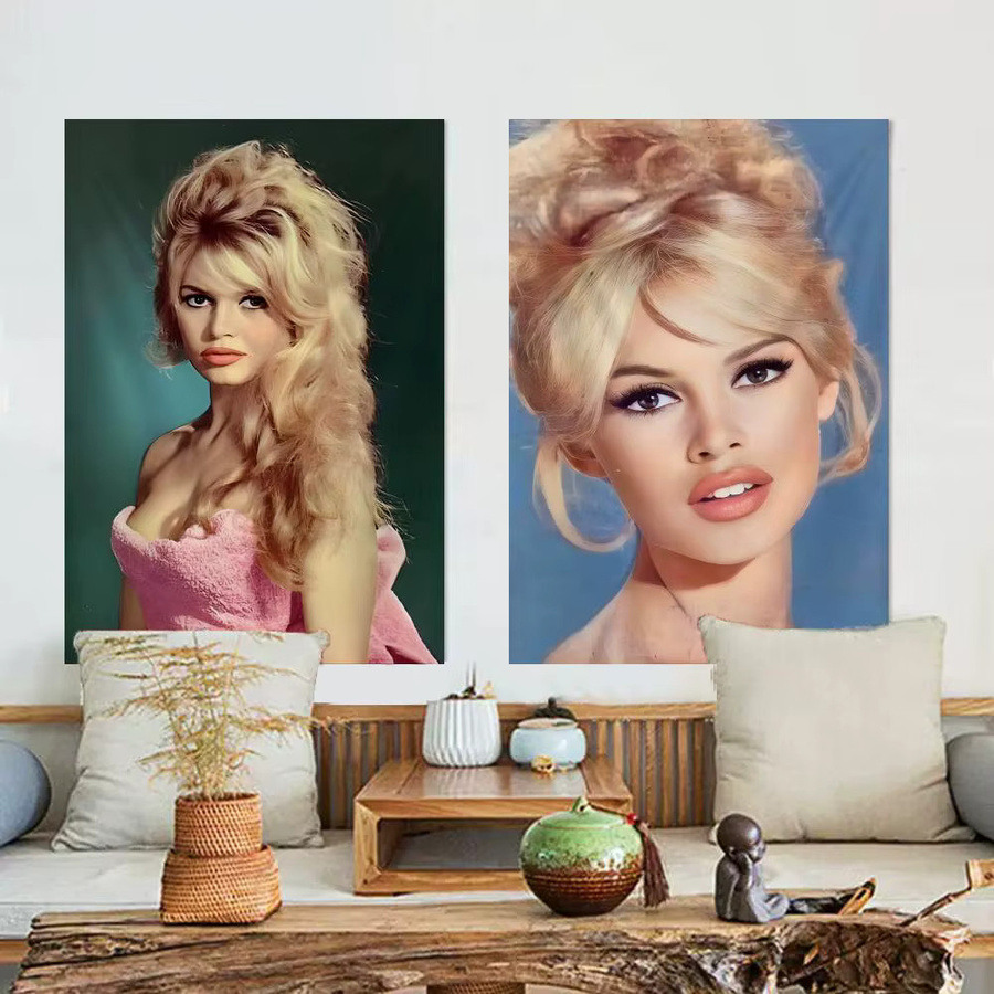 Pretty Singer B-Brigitte Bardot Wandteppich Vintage Multicolour B/H: 70 x 115 cm - Bild 2