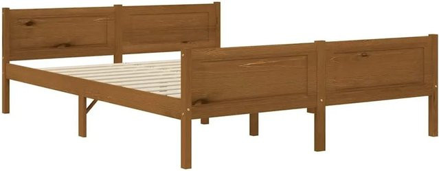 vidaXL Massivholzbett aus Kiefer in Honigbraun, B/T/H: 160 x 200 x 166 cm - Bild 1