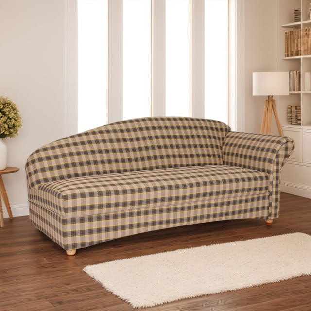 3-Sitzer Sofa Loretta Prestige Home, Braun, Kariert, B/T/H: 193 x 83 x 85 cm - Bild 1