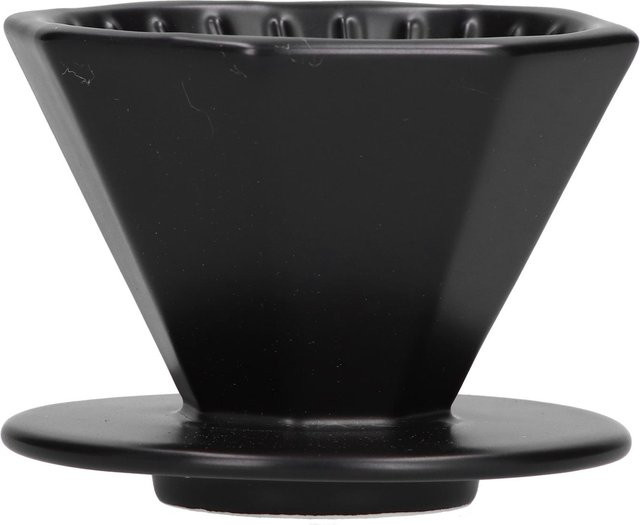 CosyHome Kaffee-Dripper aus Keramik für Pour Over Kaffee, Schwarz - Bild 1