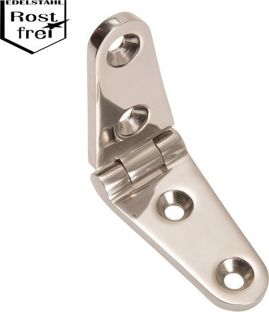 CONACORD Scharnier aus Edelstahl in Silber, Länge: 100 mm, Breite: 25 mm - Bild 1