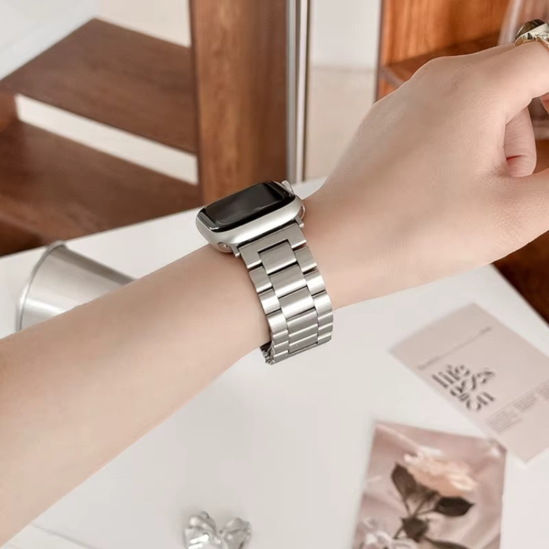 JBAILI Uhrenarmband Edelstahl, Silber, Unisex - Bild 2