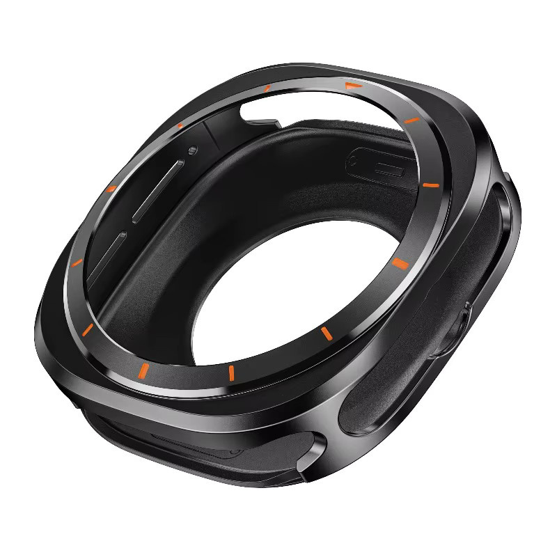 TINUORA Schutzhülle für Samsung Galaxy Watch Ultra 47 mm, Silikon, Schwarz, Unisex - Bild 4