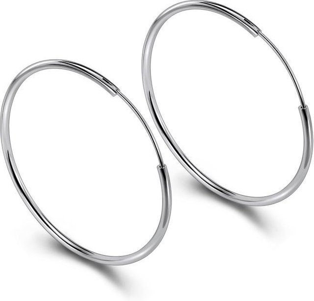 Wucifang Jewelry Kreis Ohrringe, Kupfer, Silber, Damen - Bild 1