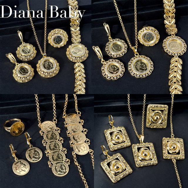 Diana Modeschmuck Schmuckset, Messing, Gold, Kristall, Damen - Bild 1