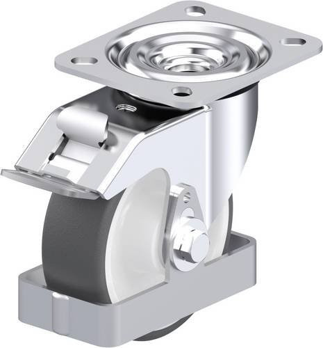 Blickle L-POTH 100R-FI-FS Stahlblech-Lenkrolle aus verzinktem Stahl mit Rad-Durchmesser 100 mm und einer Tragfähigkeit von 250 kg - Bild 1