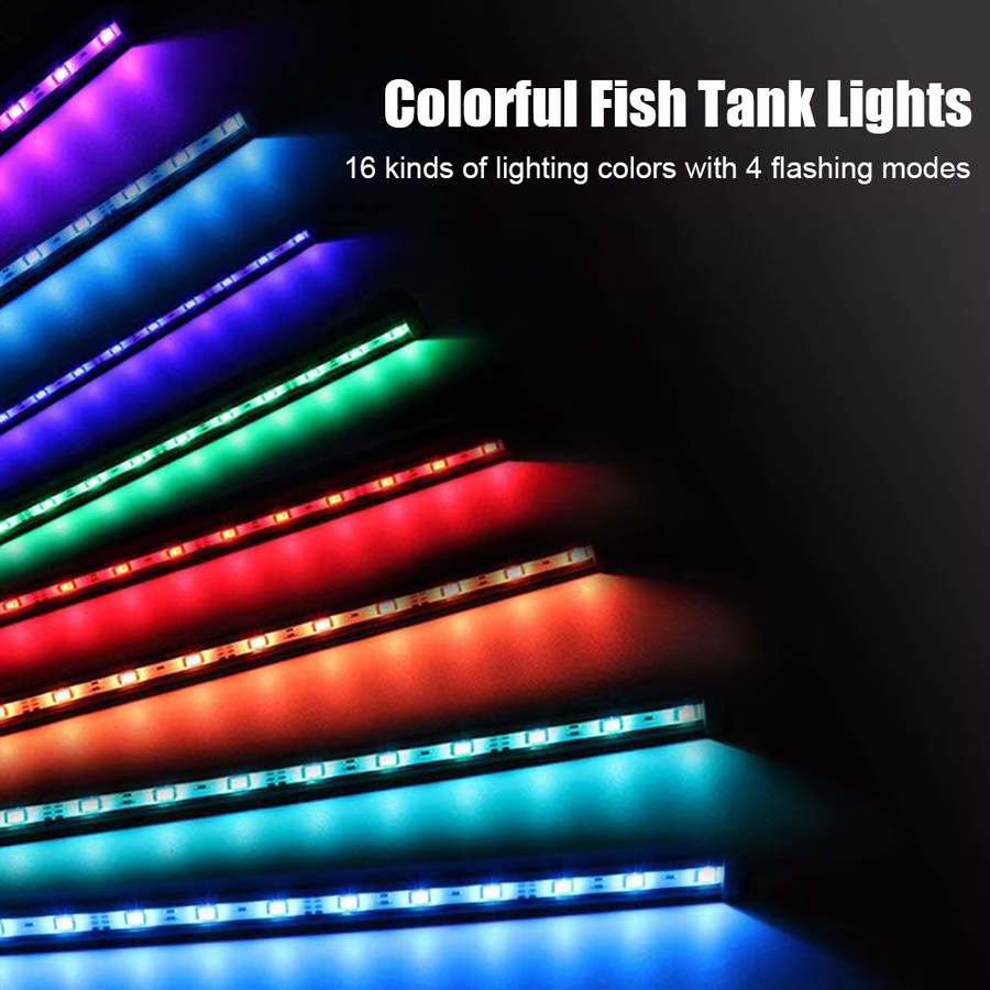 Wasserdichte RGB LED Aquarium Lichtleiste mit Fernbedienung, Farbe: Multicolour, Länge: 48 cm - Bild 2