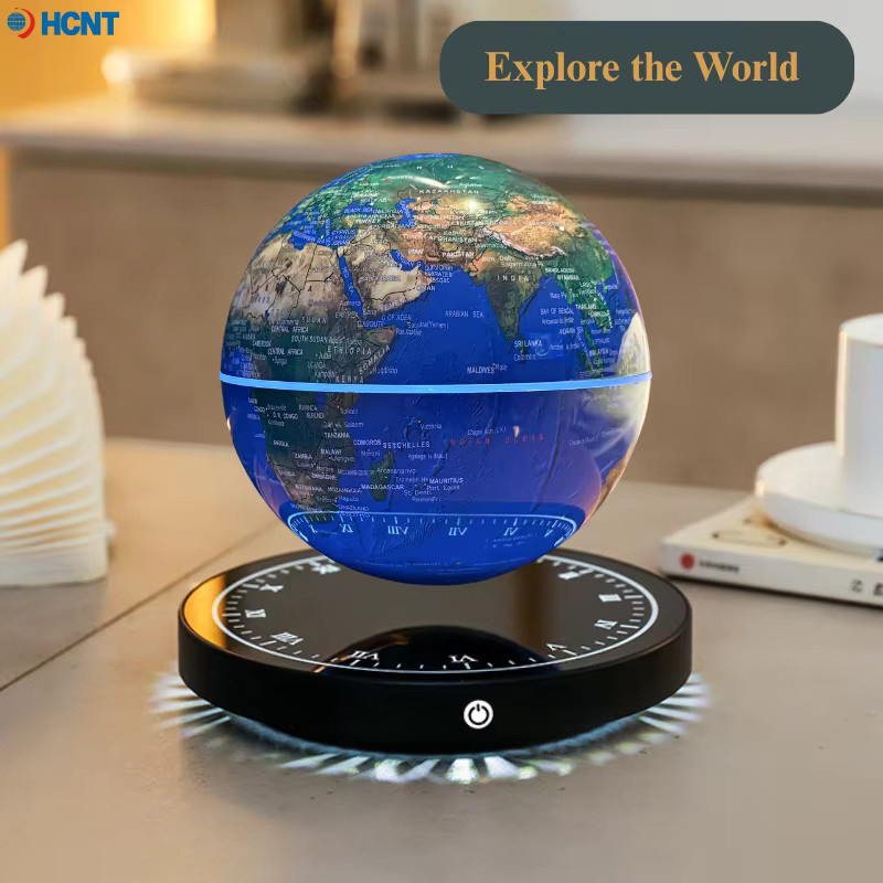 HCNT Schwimmender Globus mit LED-Licht, magnetisch schwebende Weltkarte in Blau und Multicolour zur Dekoration für Zuhause und Büro - Bild 2