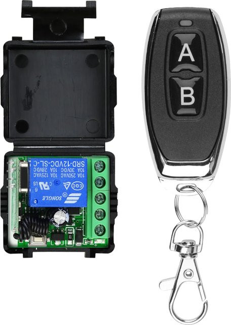 Szaoju DC 12V 1CH RF 10A Relais Empfänger mit 433MHz Fernbedienung und 2CH Sender für elektromagnetische Schlösser - Bild 1
