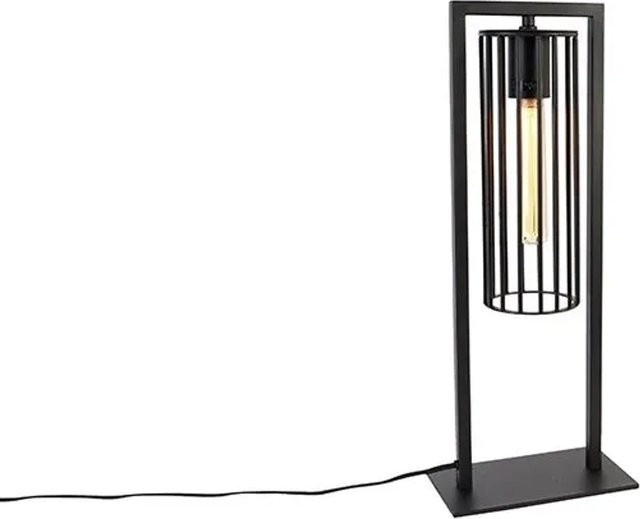QAZQA Moderne Tischlampe Balenco Wazo in Schwarz, dimmbar, E27, Metall - Bild 1
