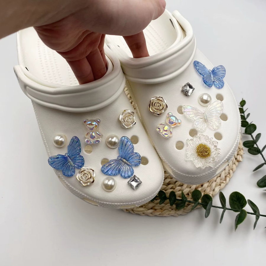 FHLDING Schuh Charms, Schmetterling, Perle, Diamant, Kinder - Bild 2