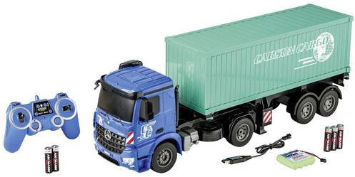 Carson Modellsport Mercedes-Benz Arocs RC LKW Funktionsmodell mit Container im Maßstab 1:20 - Bild 1