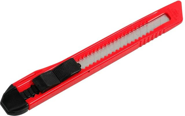 Abbrechmesser 9 mm in Rot aus Kunststoff - Bild 1