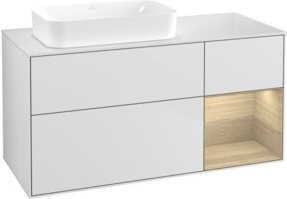 V&B Waschtischunterschrank Finion in Weiß lackiert, B/T: 120 x 60 cm - Bild 1