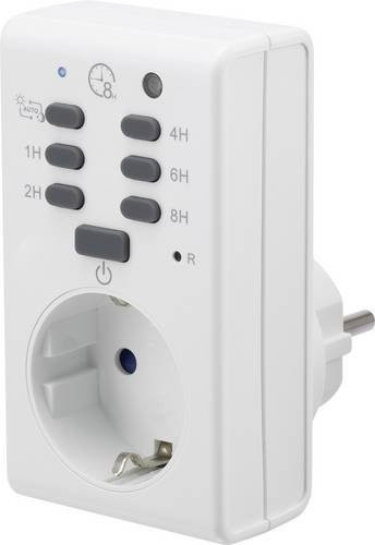 Renkforce Steckdosen-Timer analog mit Tagesprogramm und Dämmerungsfunktion, weiß - Bild 1