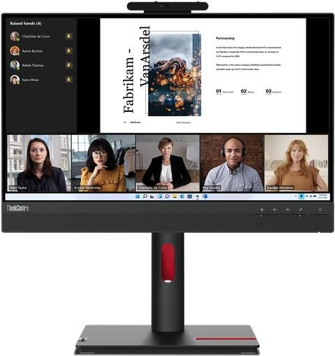 Lenovo ThinkCentre Tiny-In-One 22 Gen5 Touch LED-Monitor Full HD IPS Touchscreen Schwarz - Bild 2