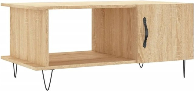 vidaXL Couchtisch Modell 4 in Sonoma-Eiche Braun aus Holzwerkstoff und Eisen, B/T/H: 90 x 50 x 40 cm - Bild 1