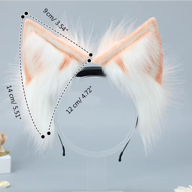 KLV Elektrische Katzenohren Haarband, Anime Cosplay Requisiten, Plüsch / Textil - Bild 3