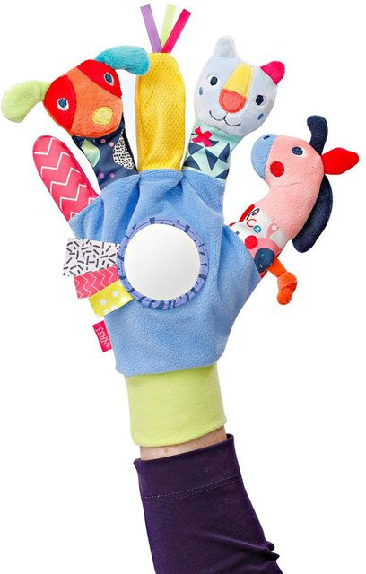 Fehn Color Friends Spielhandschuh, ab 0 Jahre, bunt, Plüsch / Textil - Bild 1