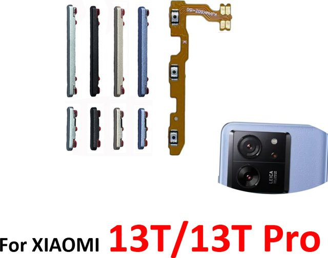Xiaomi Ersatzteil-Set für MI 13T Pro: Externe Ein/Aus- und Lautstärketasten sowie internes Flexkabel in Blau/Mehrfarbig - Bild 1