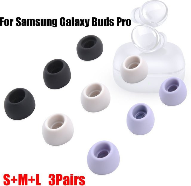 6 Stück Silikon-Ohrstöpsel für Samsung Galaxy Buds Pro in Schwarz - Bild 1