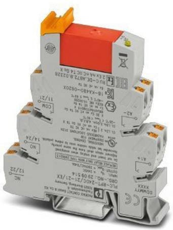 Phoenix Contact PLC-RPT- 24DC/21-21/EX Relaisbaustein in Grau, Nennspannung 24 V/DC, Schaltstrom max. 6 A, 2 Wechsler, 10 Stück - Bild 1